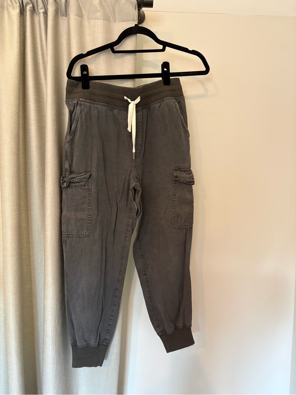 aerie Dark Gray Cargo Pants with Drawstring